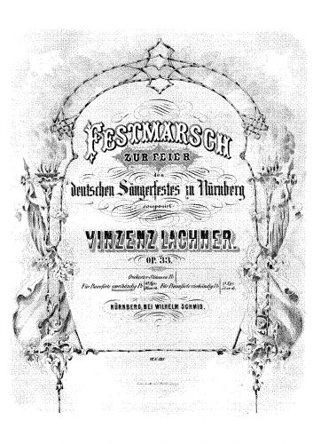 Lachner - Overture to Turandot, Op. 33 - Festmarsch (No. 2) For Piano - Score