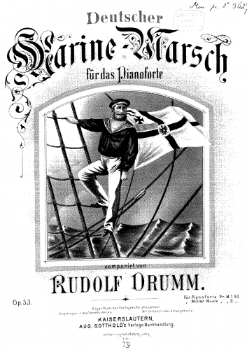 Drumm - Deutscher Marine-Marsch, Op. 53 - Score