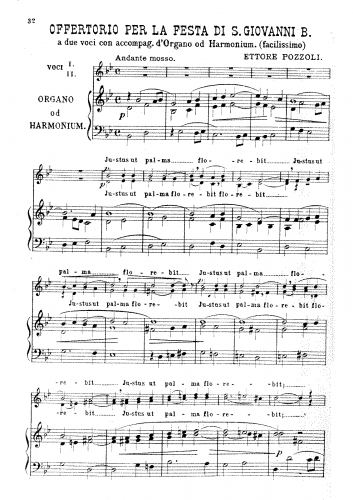 Pozzoli - Justus ut palma florebit - Score