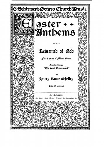 Shelley - The Soul Triumphant - Vocal Score - Redeemed of God