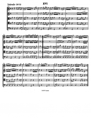 Pezel - Fünff-stimmigte blasende Music, No. 71 - Score