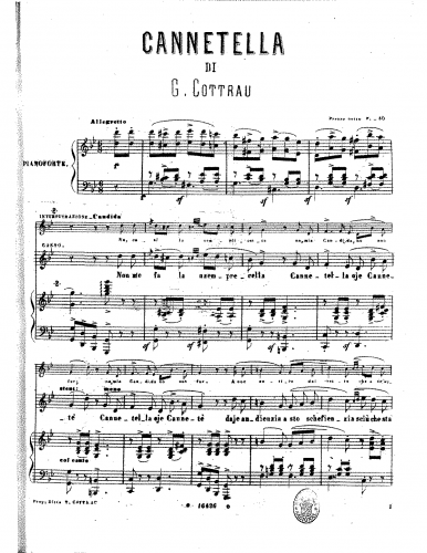 Cottrau - Cannetella - complete score
