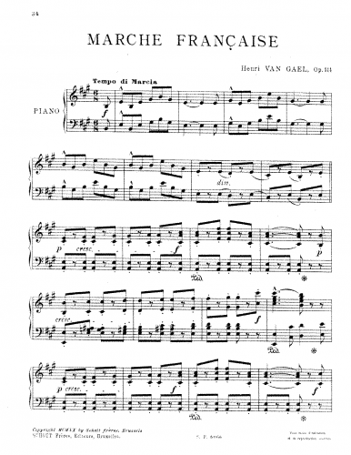 Gael - Marche française - Score