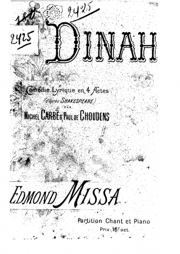 Missa - Dinah - Vocal Score - Score