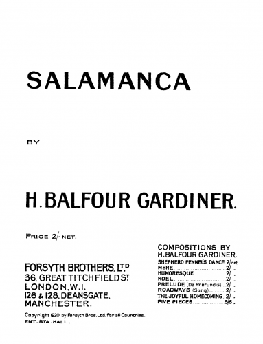 Gardiner - Salamanca - Score
