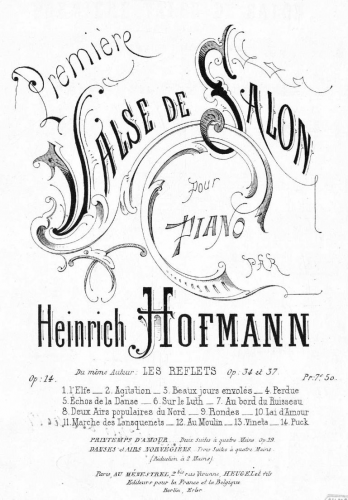 Hofmann - Premiere Valse de Salon - score