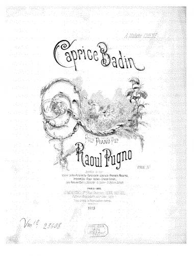 Pugno - Caprice badin - Score