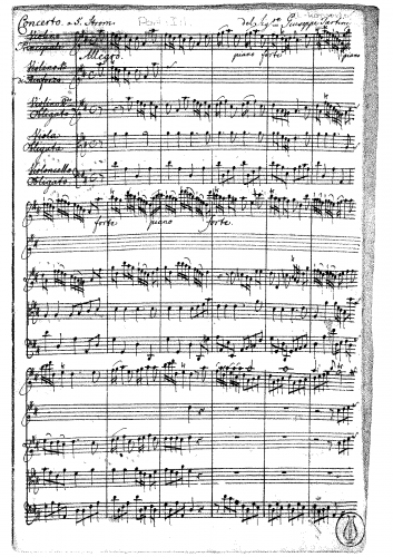 Tartini - Violin Concerto in D major - Score - Score