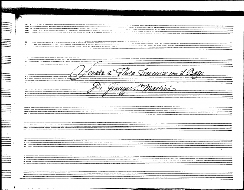 Sammartini - Flute Sonata in D major - Score
