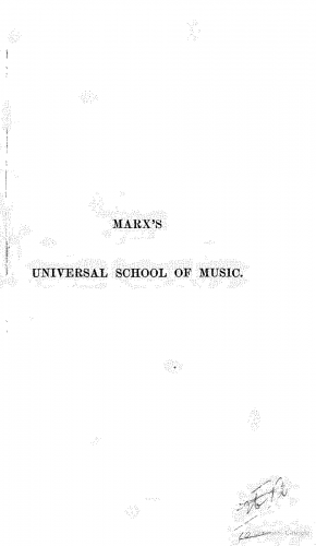 Marx - Allgemeine Musiklehre - Complete Book