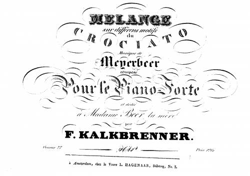Kalkbrenner - Mélange du Crociato - Score