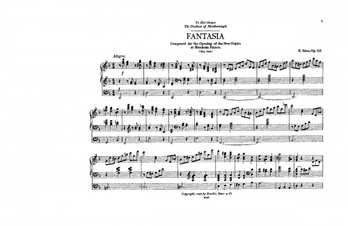 Silas - Fantasia, Op. 117 - Score