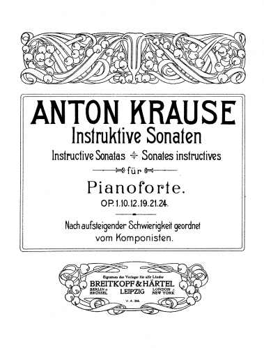 Krause - 2 instructive Sonaten - No. 1 in C major