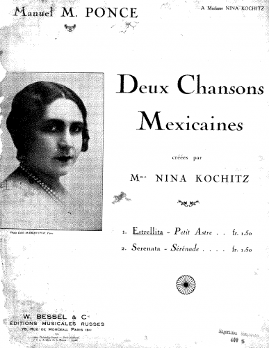 Ponce - 2 Canciones Mexicanas - Incomplete score