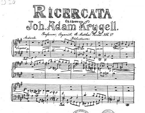 Krygell - Ricercata - Score