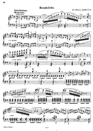 Hünten - Piano Pieces, Op. 48 - No. 2 - Rondoletto