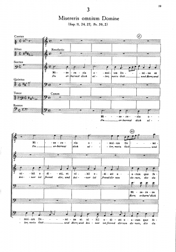 Zarlino - Misereris omnium Domine / Ne reminiscaris Domine - Score