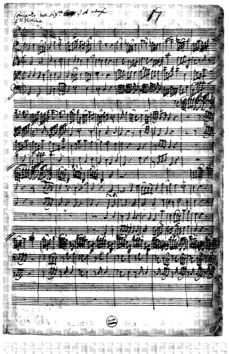 Anonymous - Violin Concerto in G major - Scores and Parts - Score (1st and 2nd Movements)