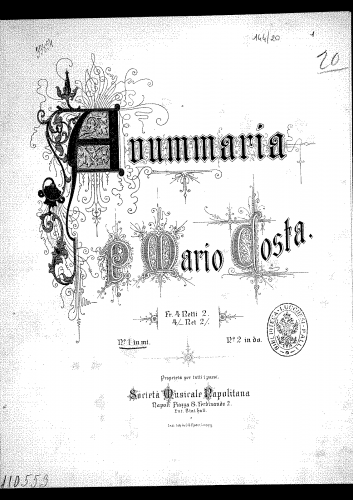 Costa - Avummaria - complete score
