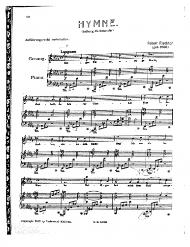 Fischhof - Hymne - Score