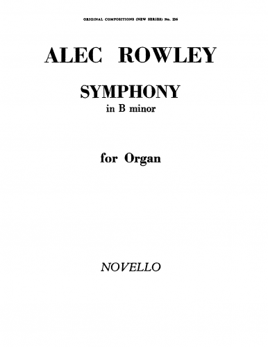 Rowley - Organ Symphony No. 1 - Score