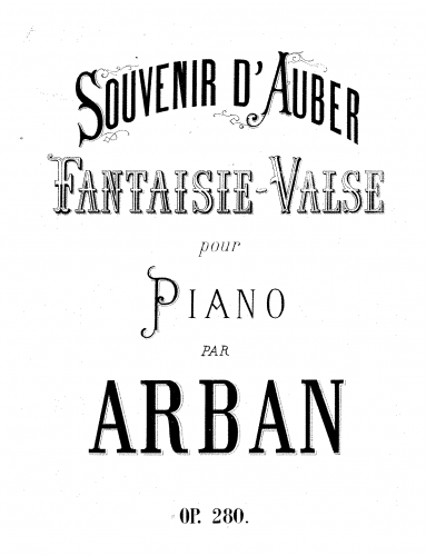 Arban - Souvenir d'Auber - Score
