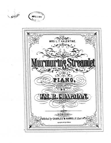 Chapman - Murmuring Streamlet - Piano Score - Score