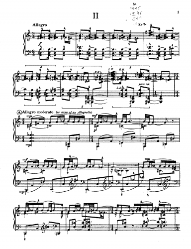 Ives - A Set of Pieces for Theatre or Chamber Orchestra - In the Inn (No. 2) For Piano solo - Score