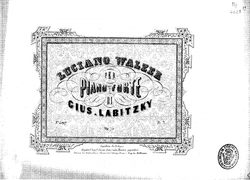 Labitzky - Lucian-Walzer - For Piano solo - Score
