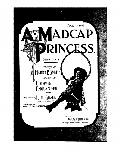 Engländer - A Madcap Princess - Vocal Score - Score