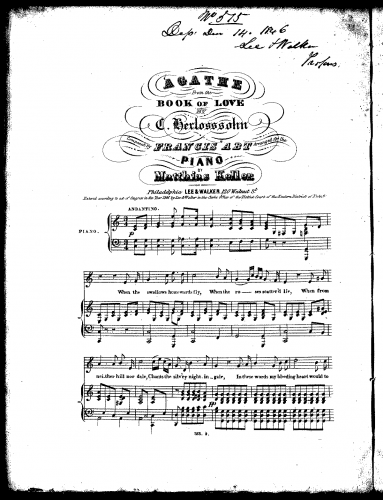 Abt - 7 Lieder aus dem Buche der Liebe, v. C. Herlosssohn. - Score