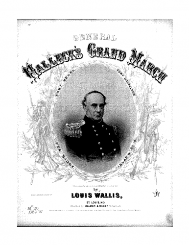 Wallis - Major General Halleck's Grand March - Score