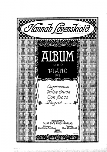 Løvenskiold - Album pour piano No. 2 - Score