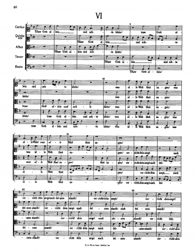 Peuerl - Traw Gott allein und achte klein - Score