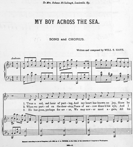 Hays - My Boy Across the Sea - Score
