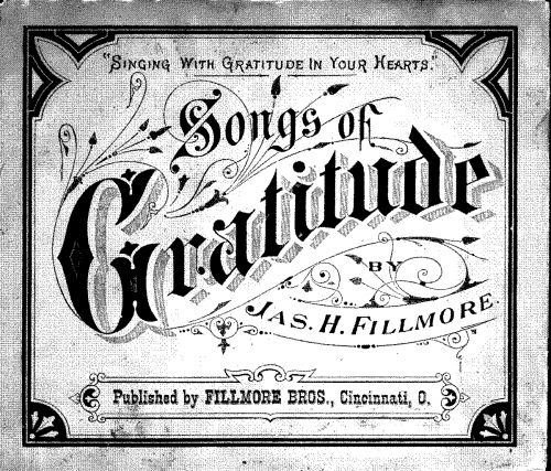 Fillmore - Songs of Gratitude - Score