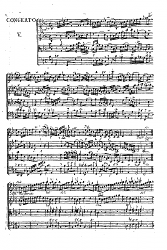 Geminiani - Concerto Grosso in B-flat major - Score