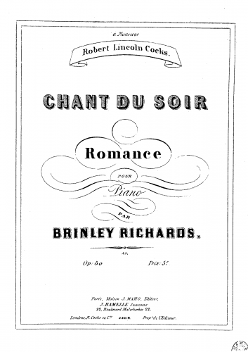 Richards - Chant du soir - Score