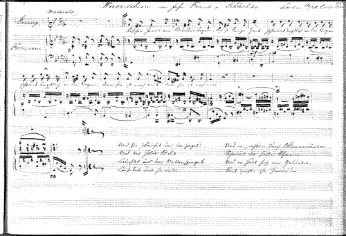 Gerson - Widerschein vom frhn Franz v. Schlechta - Score