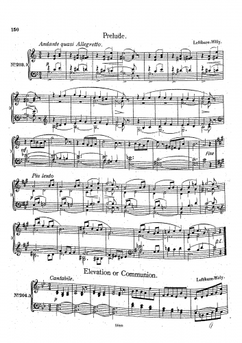 Lefébure-Wély - Prelude in A minor - Score