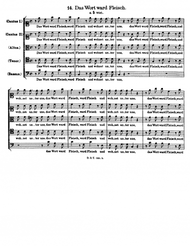 Anonymous - Das Wort ward Fleisch und wohnet unter uns - Score