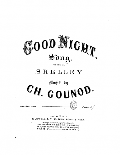 Gounod - Good Night - Score