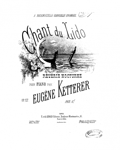 Ketterer - Chant du Lido - Score