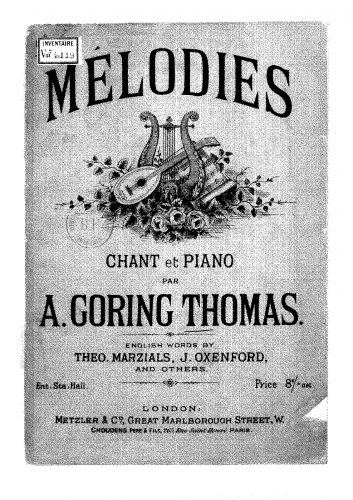 Thomas - Mélodies - Score