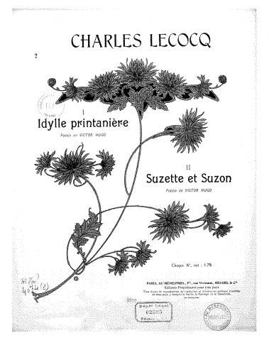 Lecocq - Suzette et Suzon - Score