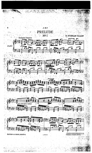 Stierlin-Vallon - Seven Preludes - Score
