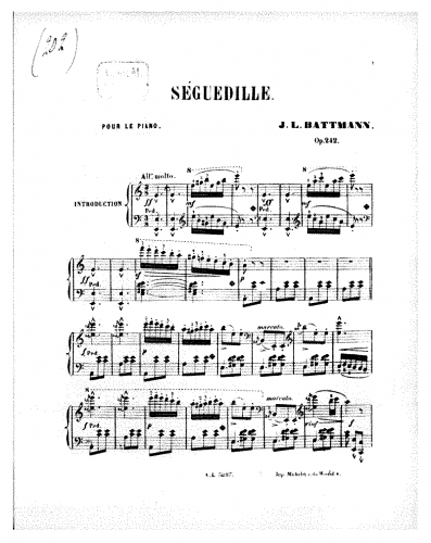 Battmann - Morceau pour piano - Score