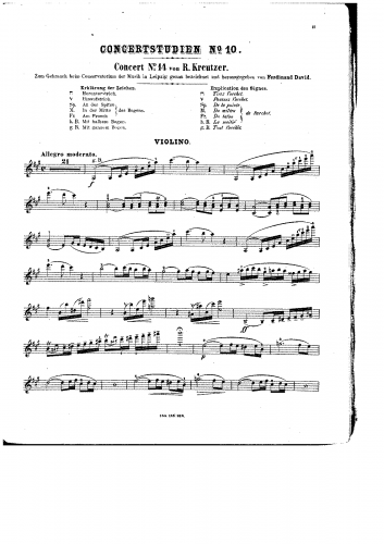 Kreutzer - Violin Concerto No. 14 - Violin solo