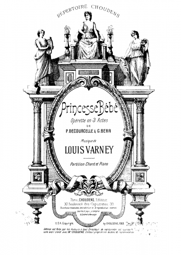 Varney - Princesse Bébé - Vocal Score - Score