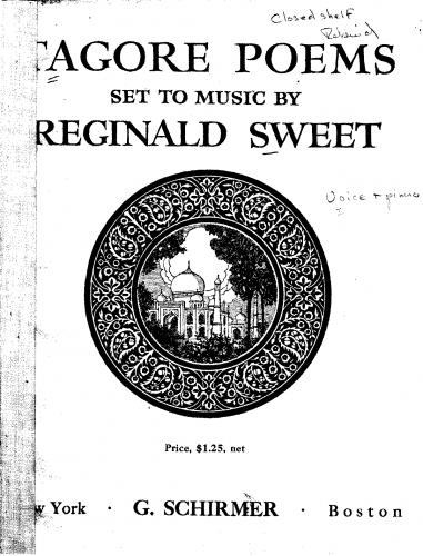 Sweet - Tagore Poems - Score